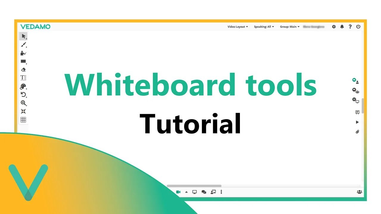 VEDAMO Virtual Classroom - How to use the Online Whiteboard tools during an online session