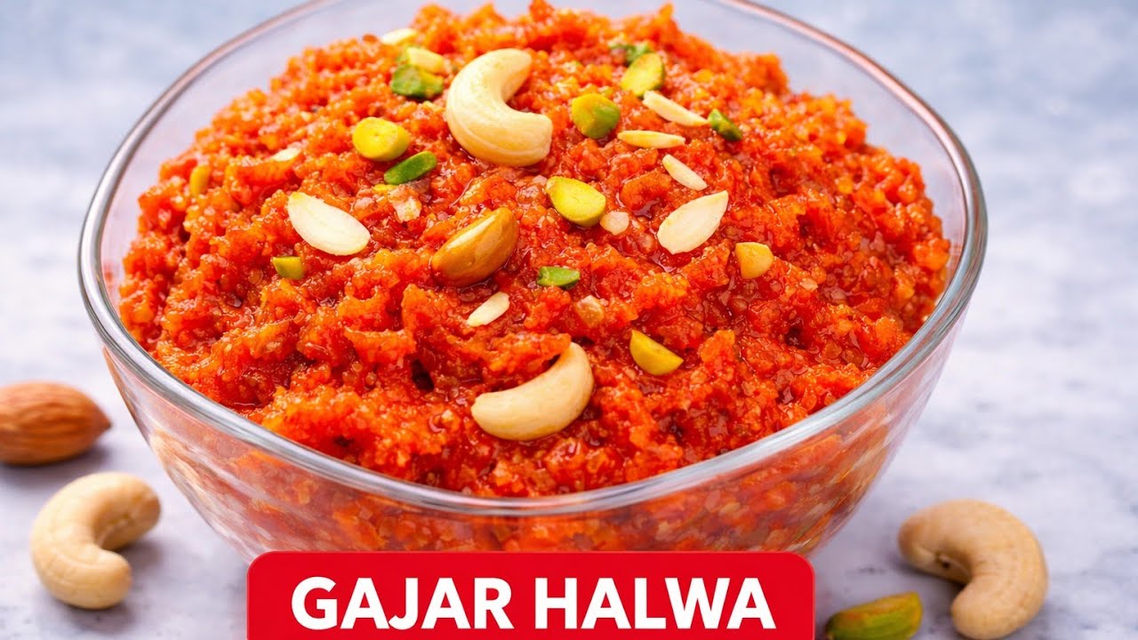 Gajar Halwa Recipe | Homemade Carrot Halwa | Indian Sweet Dessert