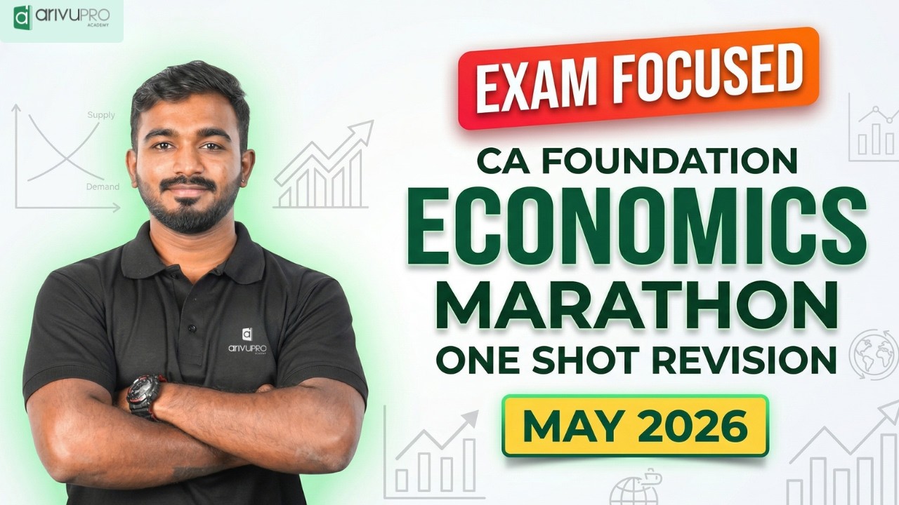 CA Foundation Economics Marathon May 2026 | One Shot Revision | Prof. Shashikiran | Arivupro