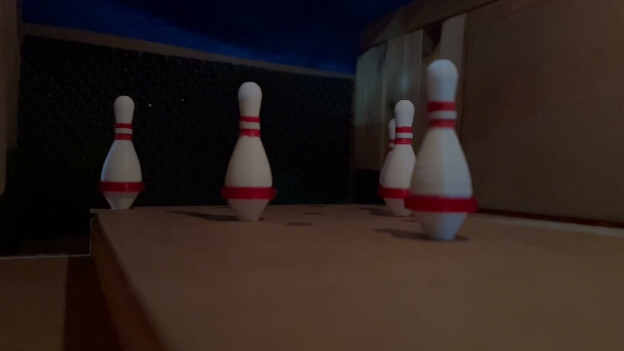 (BROKE A PIN) mini 5 pin bowling