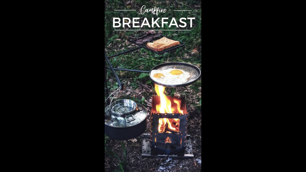 Bushcraft breakfast in a minute with the TJM Metalworks FireAnchor and Bushbox XL | Campfire Cooking