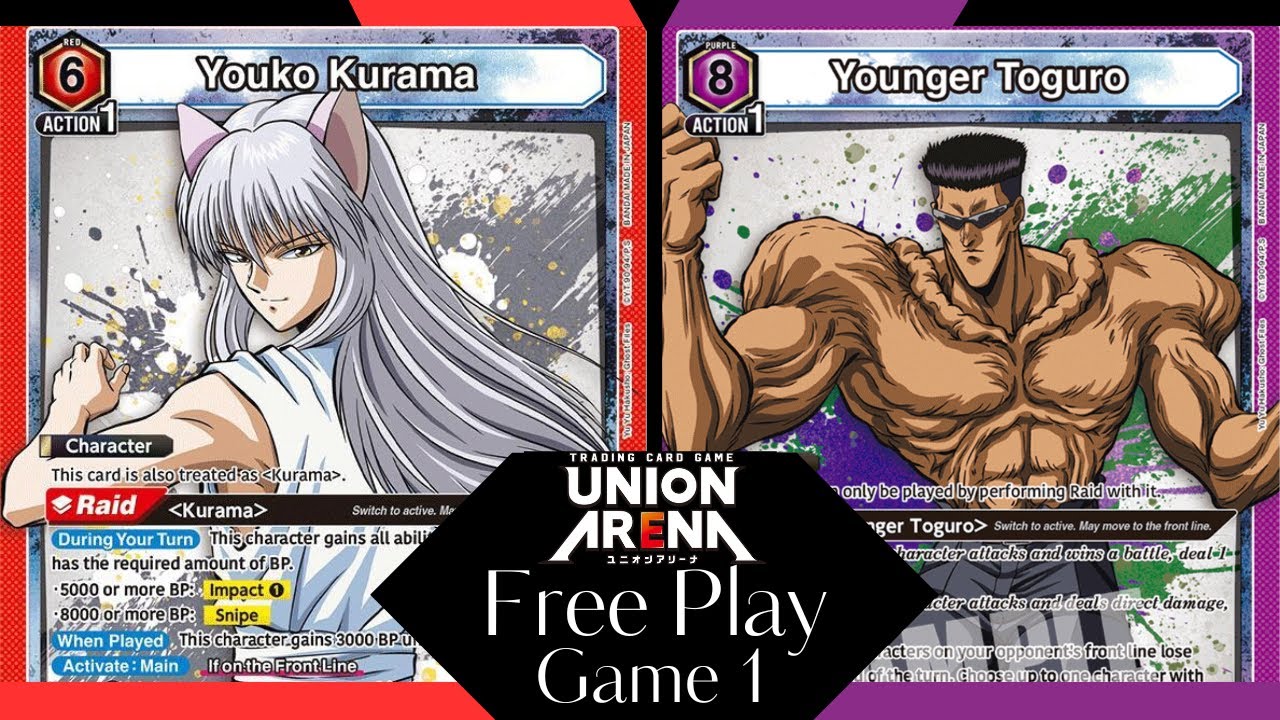 Yu yu Hakusho Showdown! Red vs Purple \ Union Arena / Live Gameplay Toguro vs Youko 