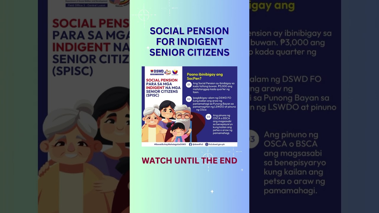 SOCIAL PENSION FOR INDIGENT SENIOR CITIZENS #sharingiscaring #socialpension #dswd #seniorcitizens