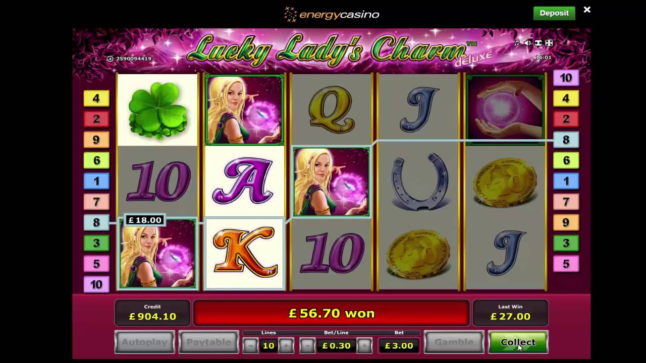 Lucky Lady's Charm Deluxe - &pound;3 Stake - Big Win - Novomatic