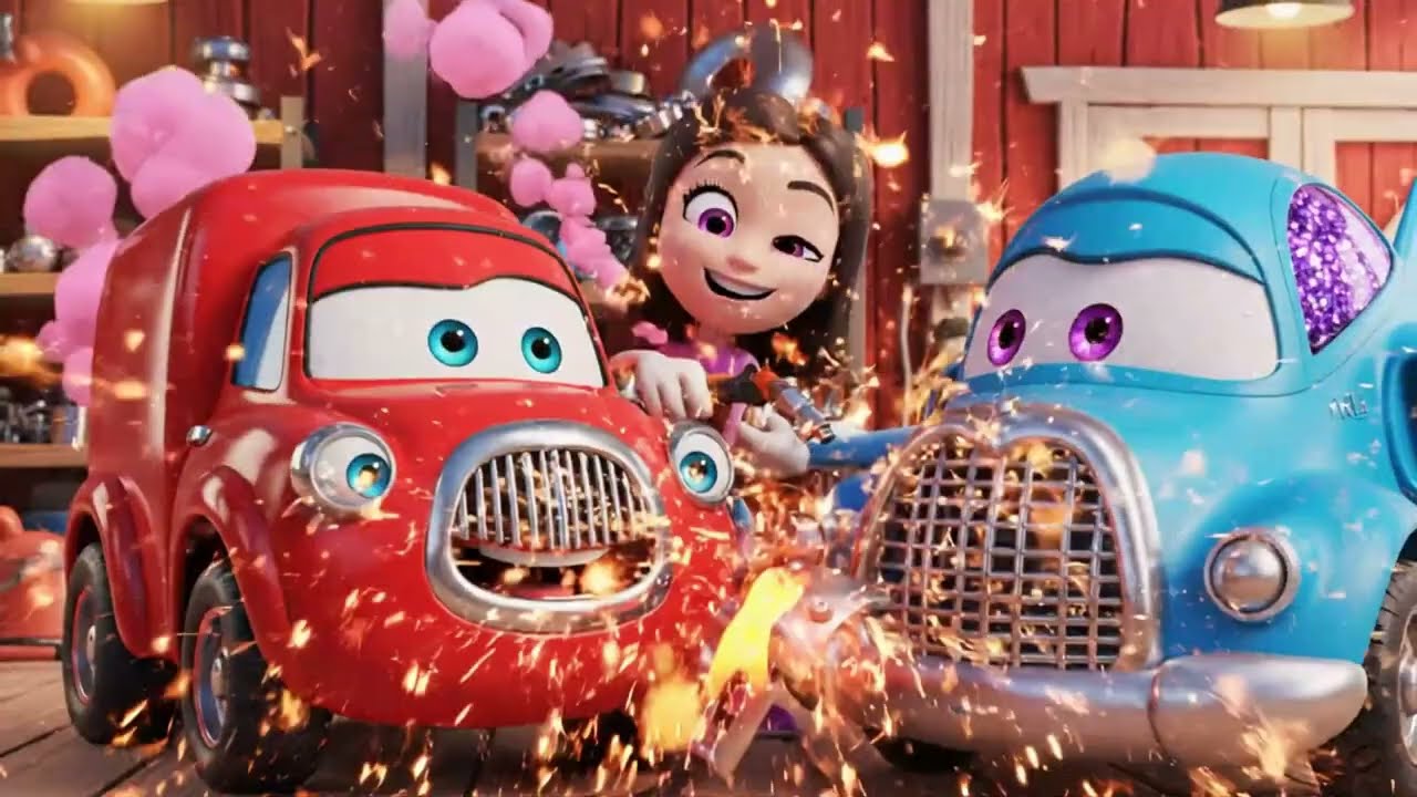 Fast Truck & Jet Give Up Victory for a Tiny Scooter | Jet and Truck Transform to Race