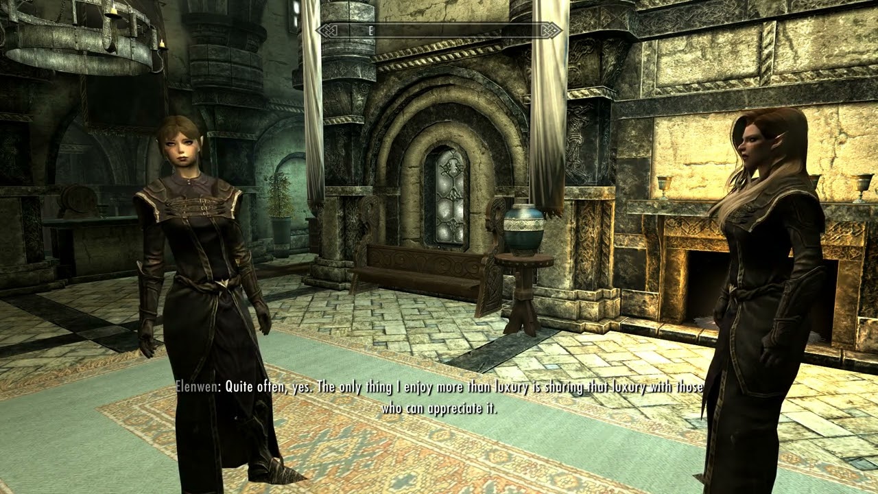 Skyrim Thalmor Follower Mod - Thalmor Justiciar Ayrenn spats with Ambassador Elenwen