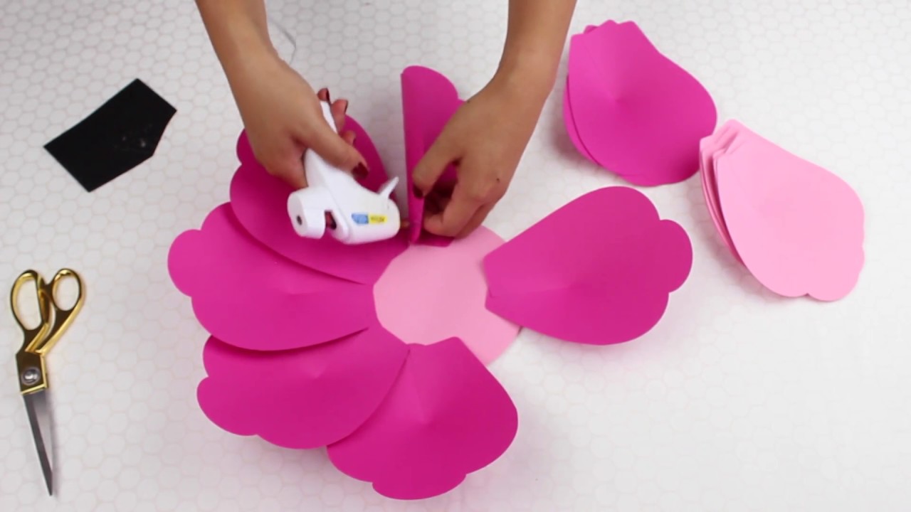 DIY Paper Flower Tutorial using Template #9
