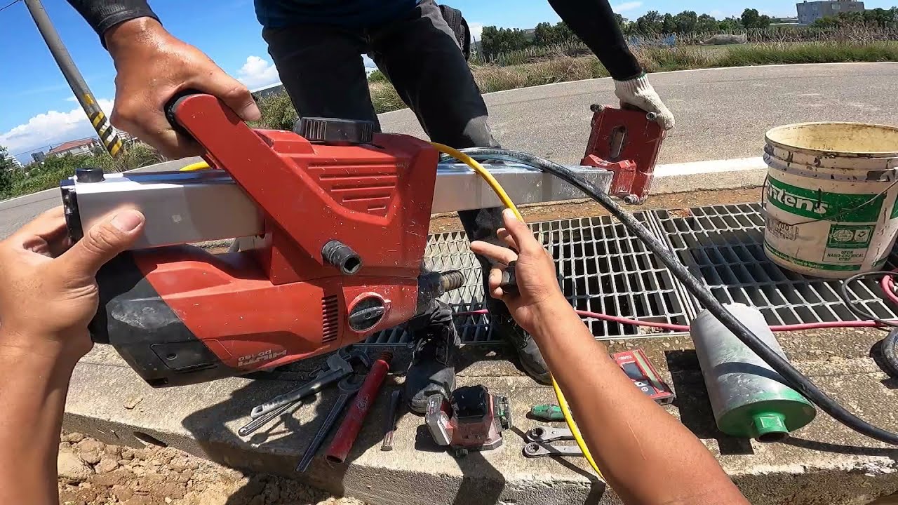 #HILTI#DD160#銑孔機#洗孔機#過水溝