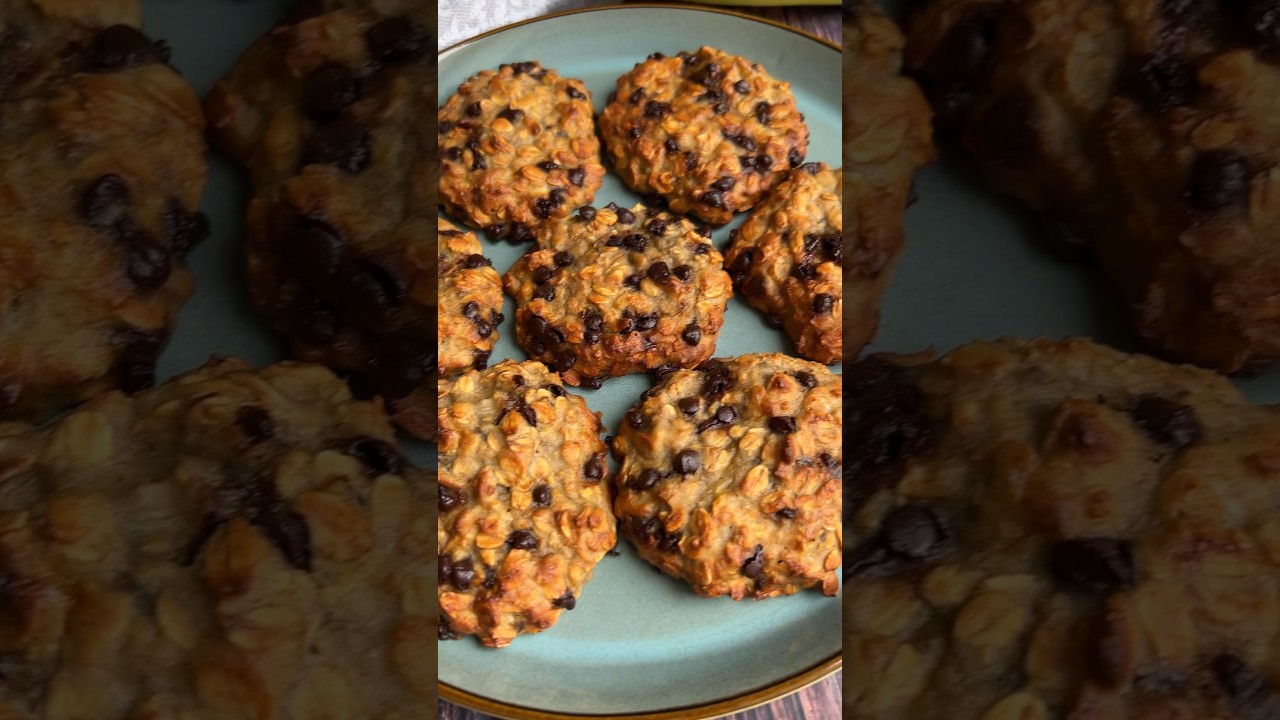 Bananen Haferkekse 😍 #bananen #cookies #kekse #food #rezepte
