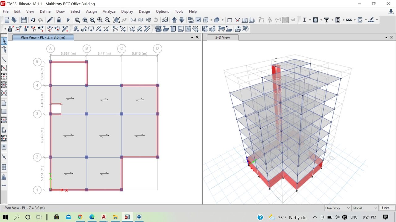 Lecture 2 - Modeling of RCC Multistoried Office Building in ETABS (Design based on NBC 105:2020)
