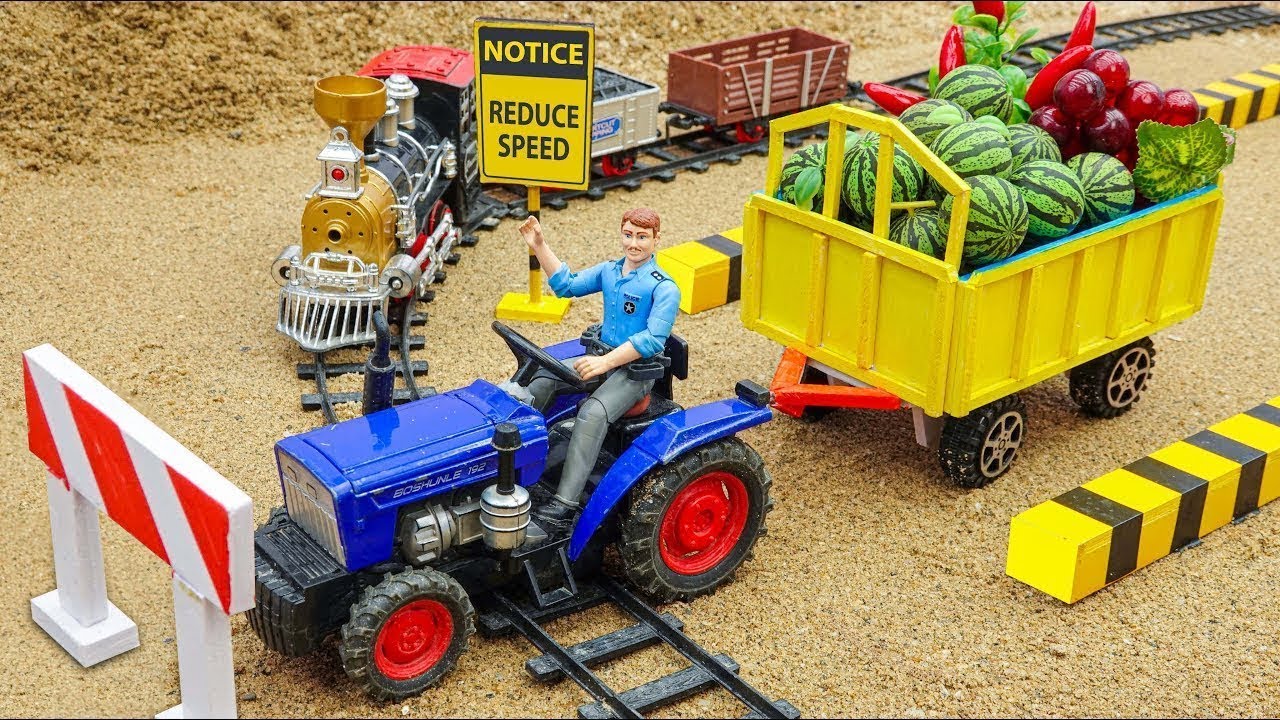 DIY Mini Tractor Builds a Strong Brick & Metal Bridge – Science Project