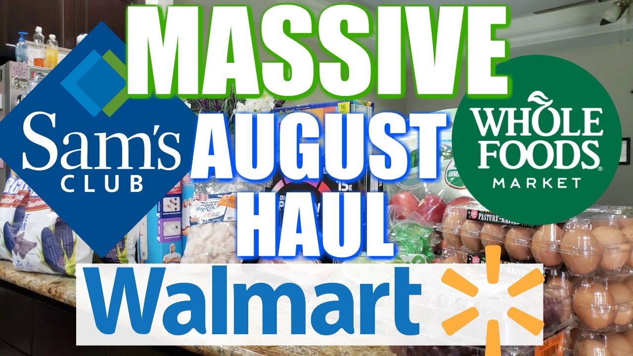 SAM'S CLUB GROCERY HAUL + WALMART & WHOLE FOODS HAUL! NICOLE BURGESS