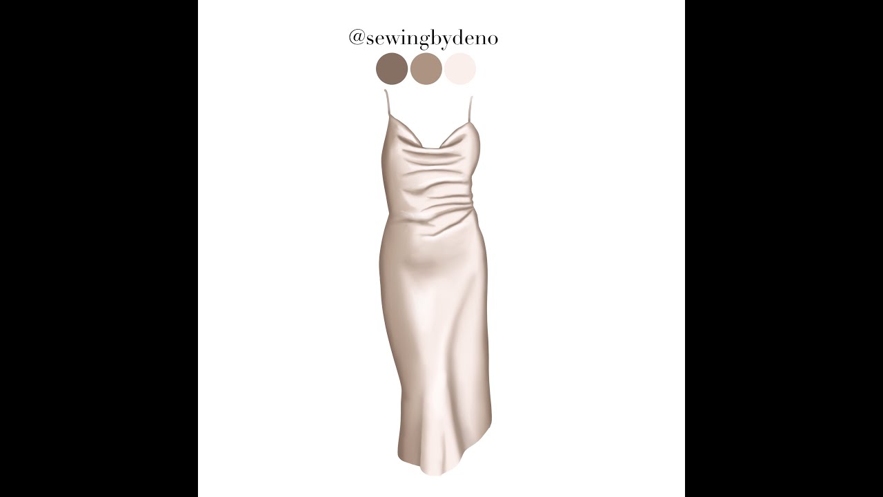 الرسم الرقمي {توضيح خامة الساتان | satin fabric } |تصميم الازياء الرقمي الدرس الثاني