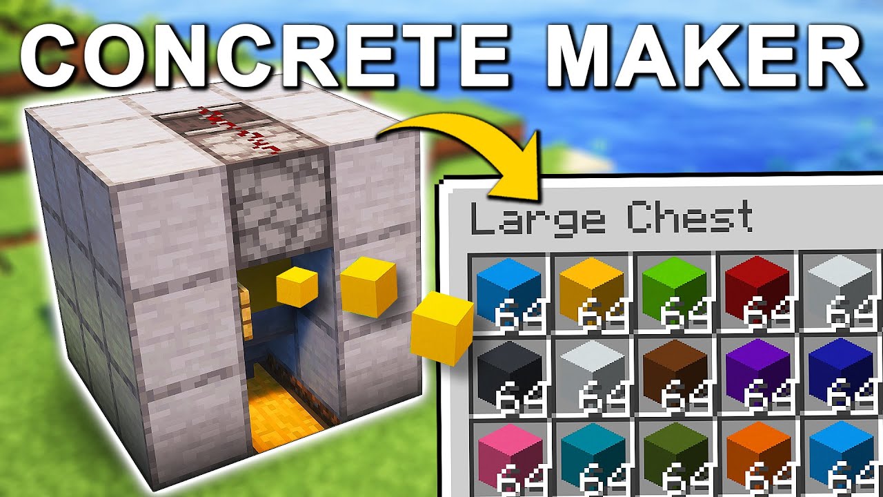 САМЫЙ ПРОСТОЙ производитель бетона в Minecraft 1.21+ (обучение)