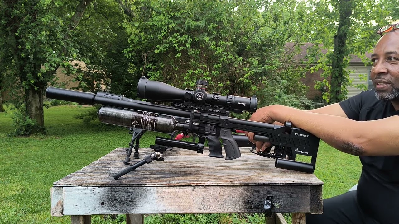 3 airgun comparison. RTi Prophet Performance, American Air Arms Evol Mini, and the Edgun Leshiy 2