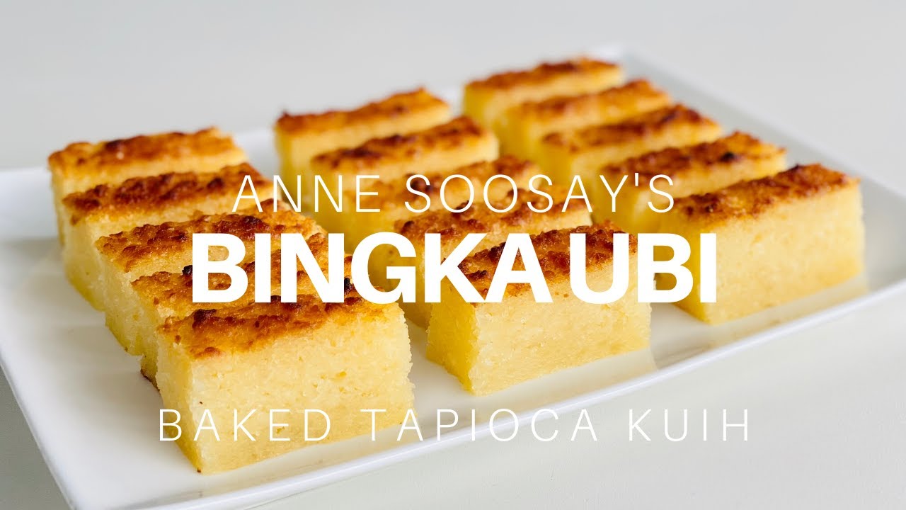 How to make Bingka Ubi/ Baked Tapioca Kuih - Chewy & Tasty with a Caramelised Crust!