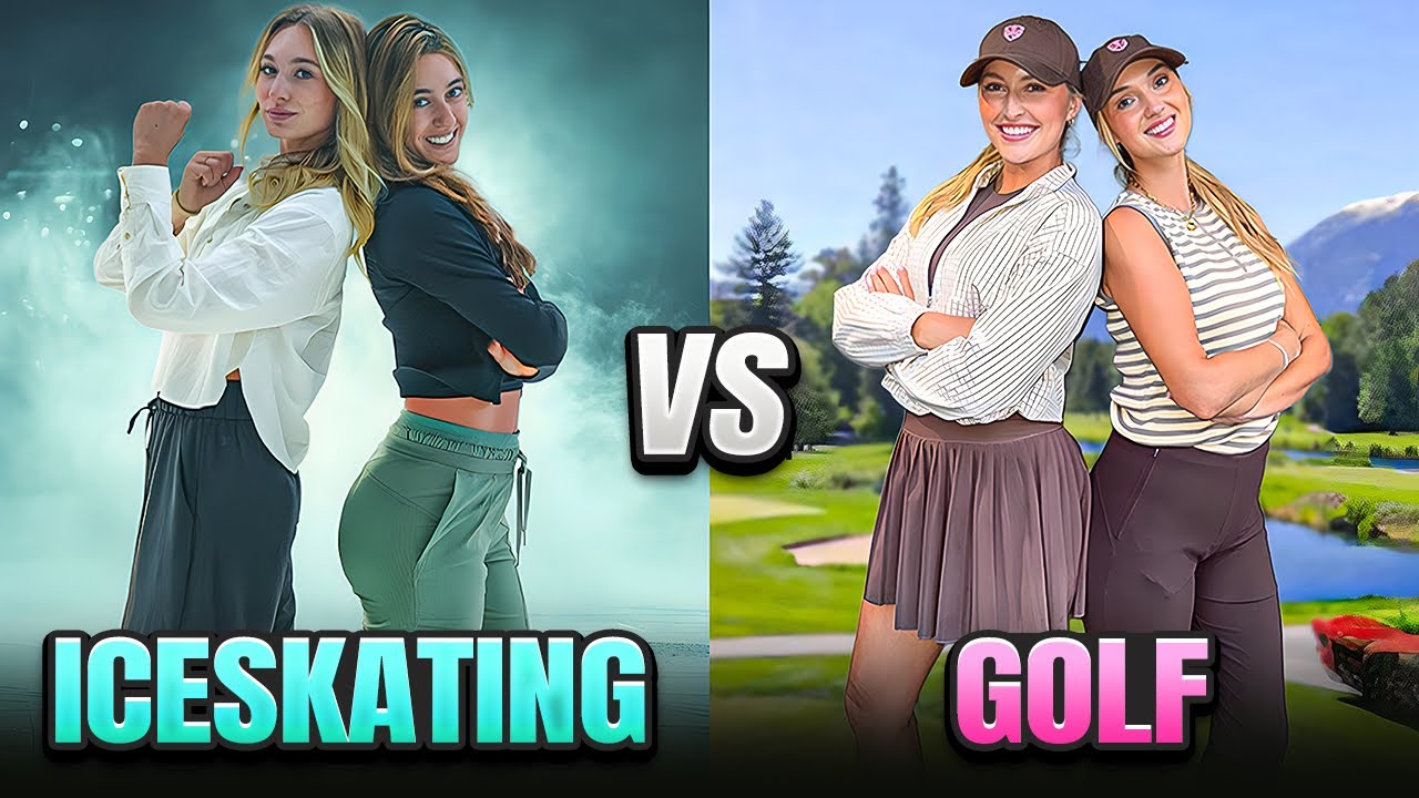 Ice Skating Battle in Canada Before Our Golf Match | Golf Girl Games