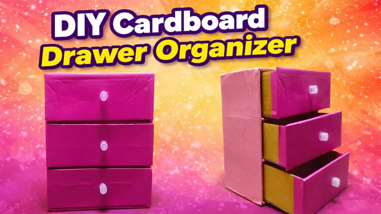 DIY Cardboard Drawer Organizer | 3-Layer Mini Storage Box | Easy Craft Idea