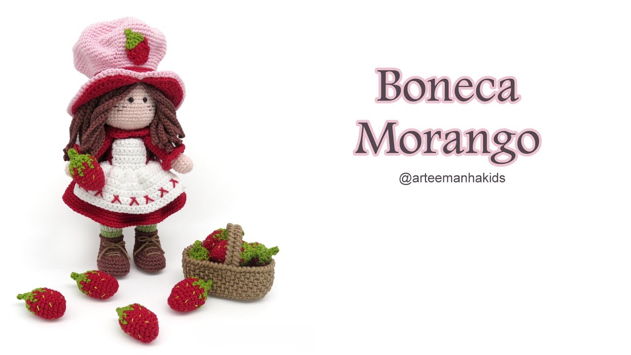 Boneca Morango - por @ArteeManhaKids