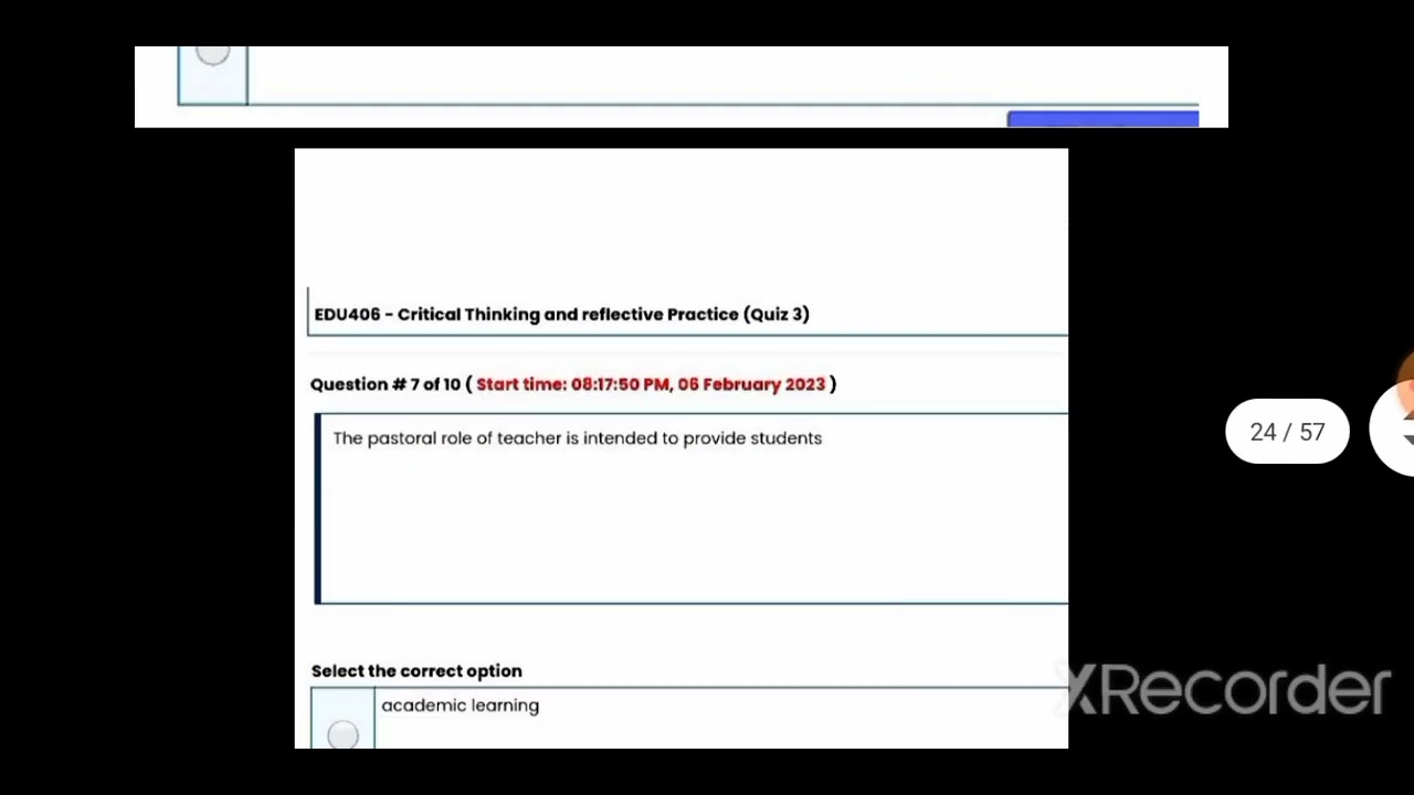 EDU 406 Final term Solved  Quiz ||final term quiz ||2023