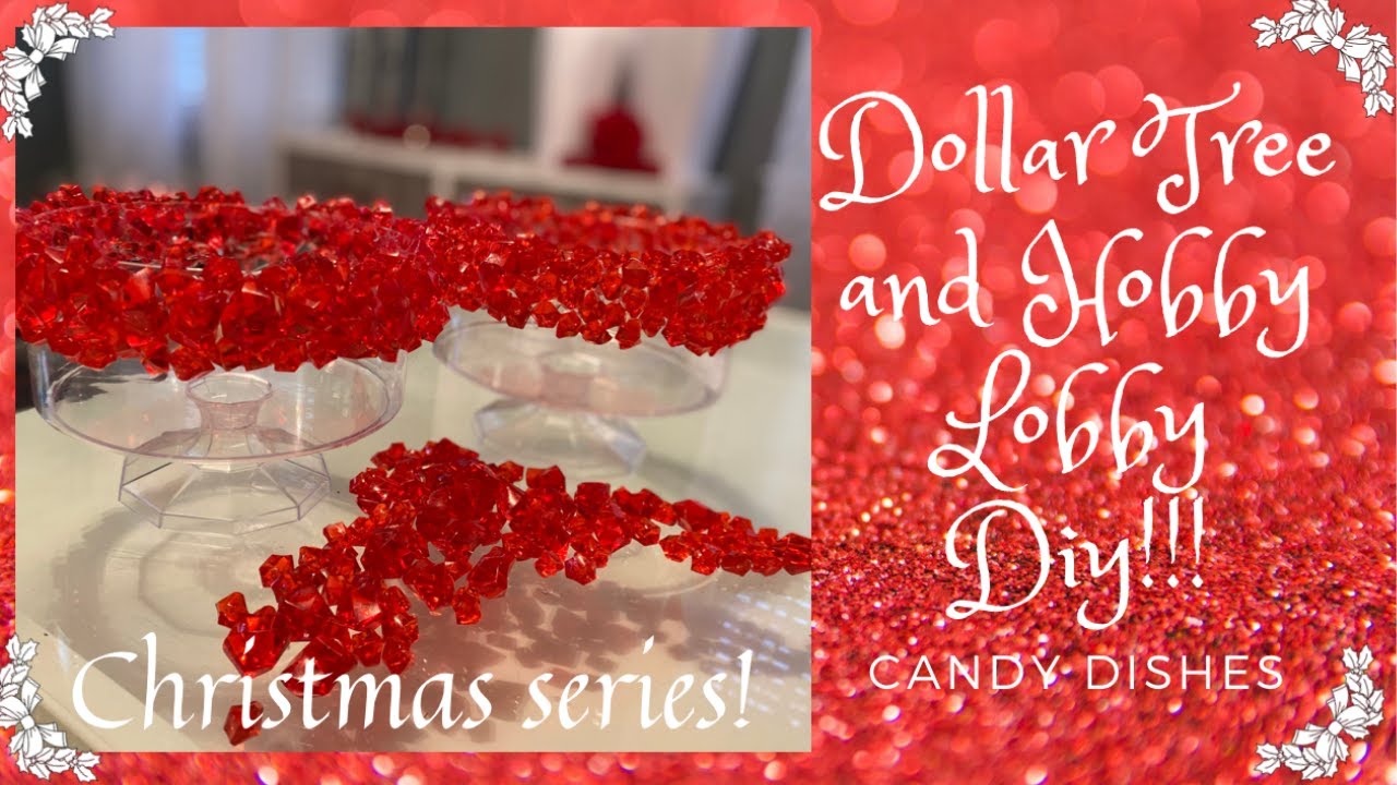 DIY DOLLAR TREE!!! RED CRYSTAL STYLED CANDY DISH!!! CHRISTMAS SERIES!!! #dollartreediy