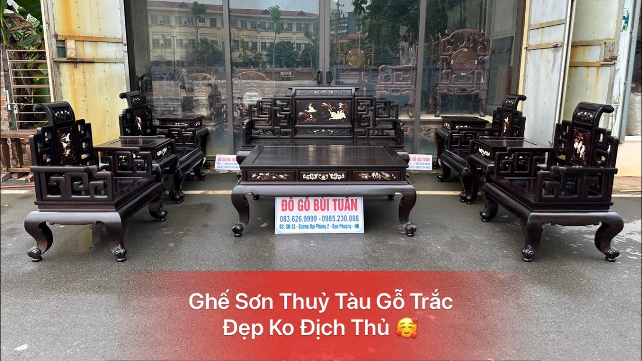 Ghế Sơn Thuỷ Triện Tàu-Gỗ Trắc Ta-Đẹp Ko Đối Thủ-Đồ Gỗ Bùi Tuấn(0836269999-0985230888)20-5-2023