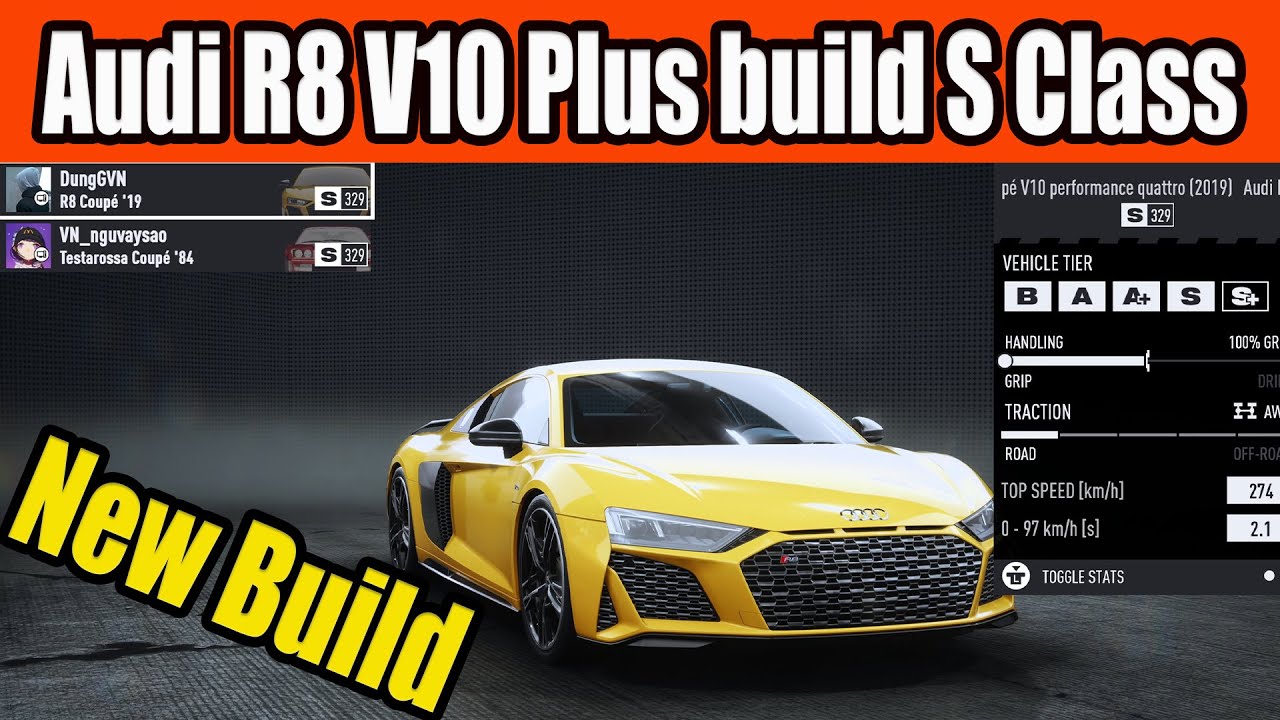 Audi R8 V10 Plus build S Class in NFS Unbound - New Build