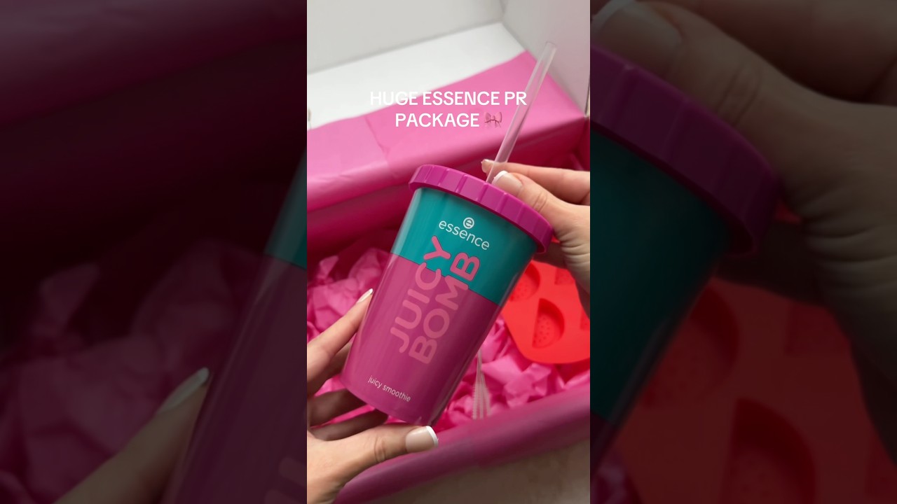UNBOXING A HUGE ESSENCE PR PACKAGE 👀🎁 #essencemakeup #juicybombs #viralshorts