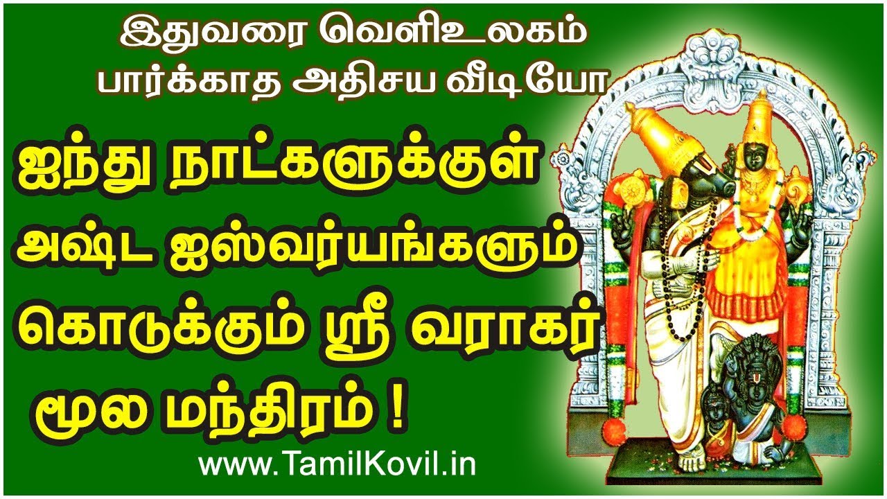 ஐந்து நாட்களுக்குள் அஷ்ட ஐஸ்வர்யங்களும் கொடுக்கும் ஸ்ரீ வராகர் மூல மந்திரம் !