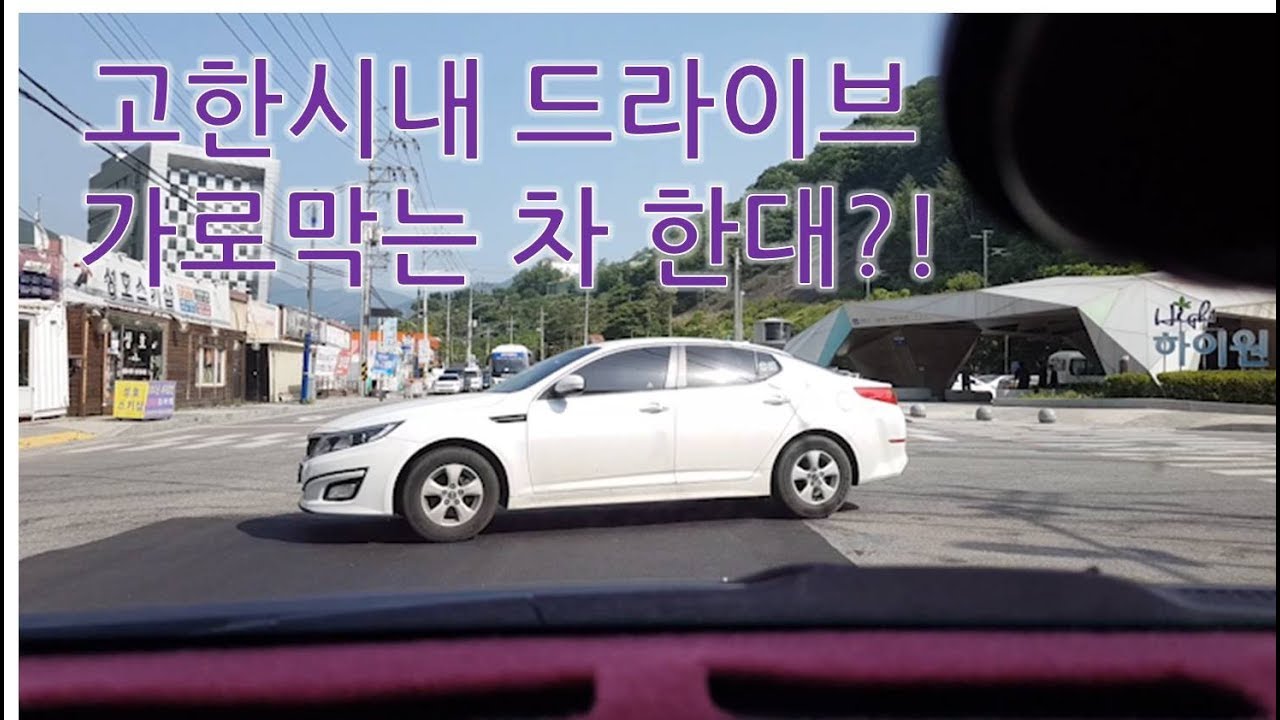 해발 700m 하이원 리조트 강원랜드 입구 지나 고한 드라이브 중 가로막는 차 한대?!