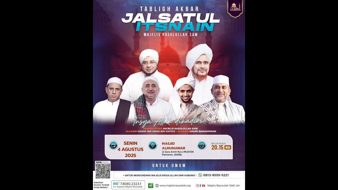 🔴 LIVE ON TABLIGH AKBARJALSATUL ITSNAIN | MAJELIS RASULULLAH SAW
