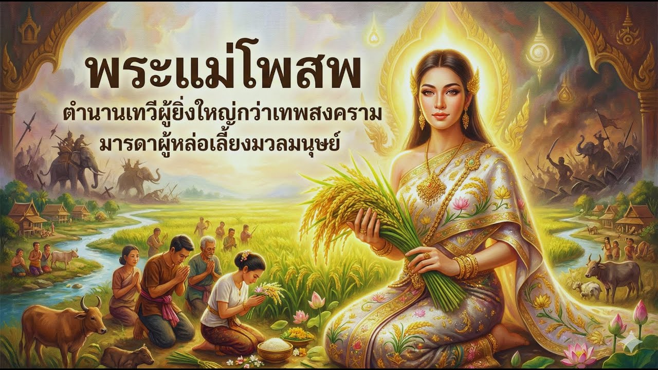 พระแม่โพสพ: ตำนานเทวีผู้ยิ่งใหญ่กว่าเทพสงคราม มารดาผู้หล่อเลี้ยงมวลมนุษย์