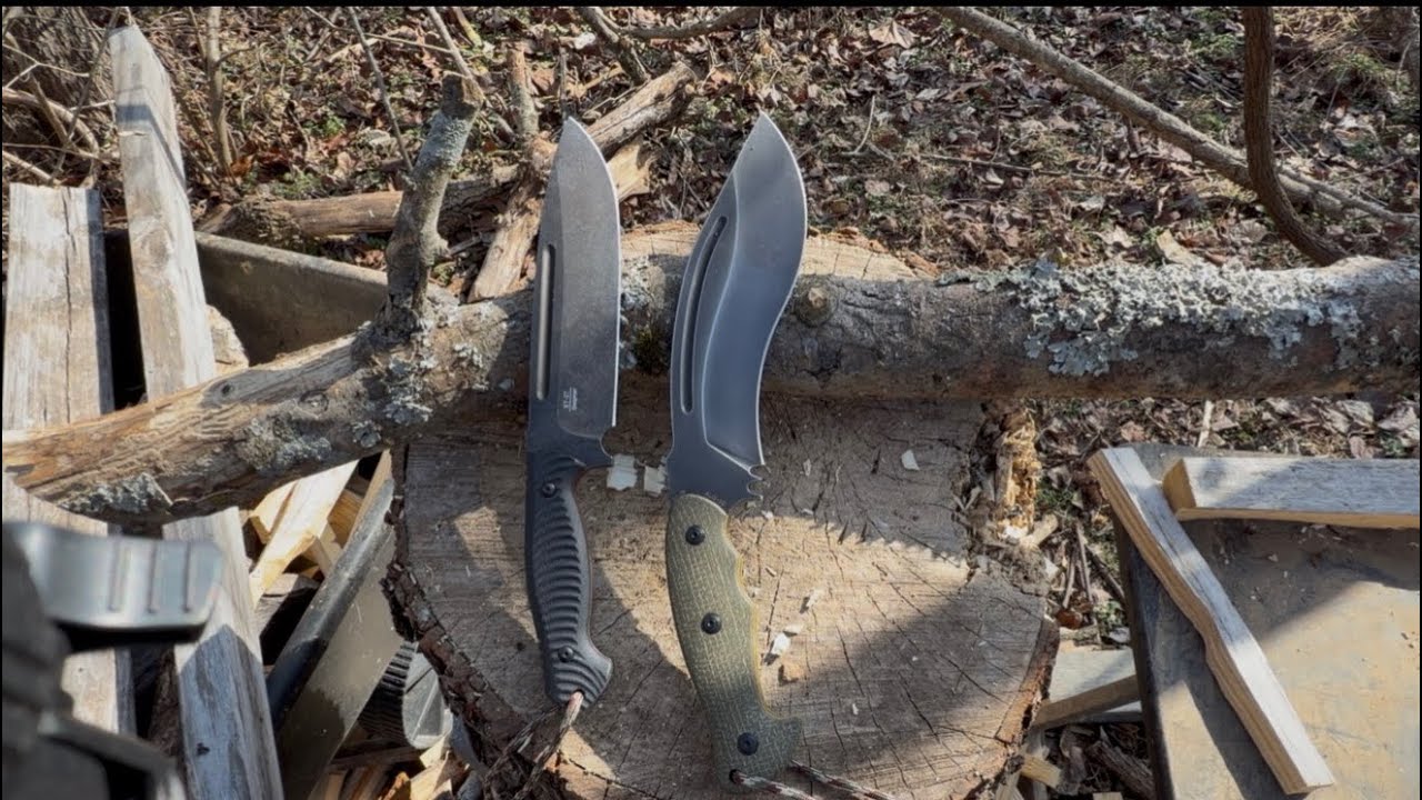 Friday knife fight #3 Rd 1 - Eafengrow EF159 vs Sitivien ST27 chopping #knifestuffwedo #knifetest 