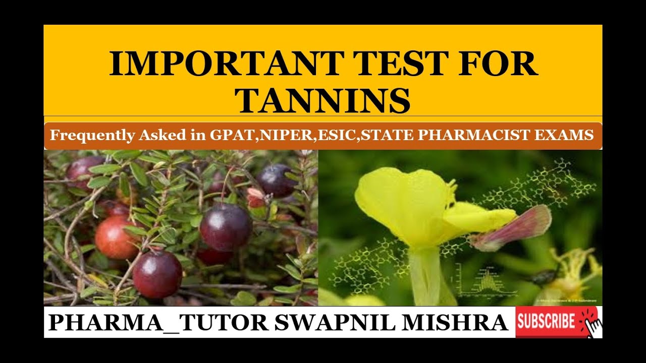 IMPORTANT TEST FOR TANNINS #GPAT2021 #niper2021#tannins #chemicaltestfortannins #pharmacognosy