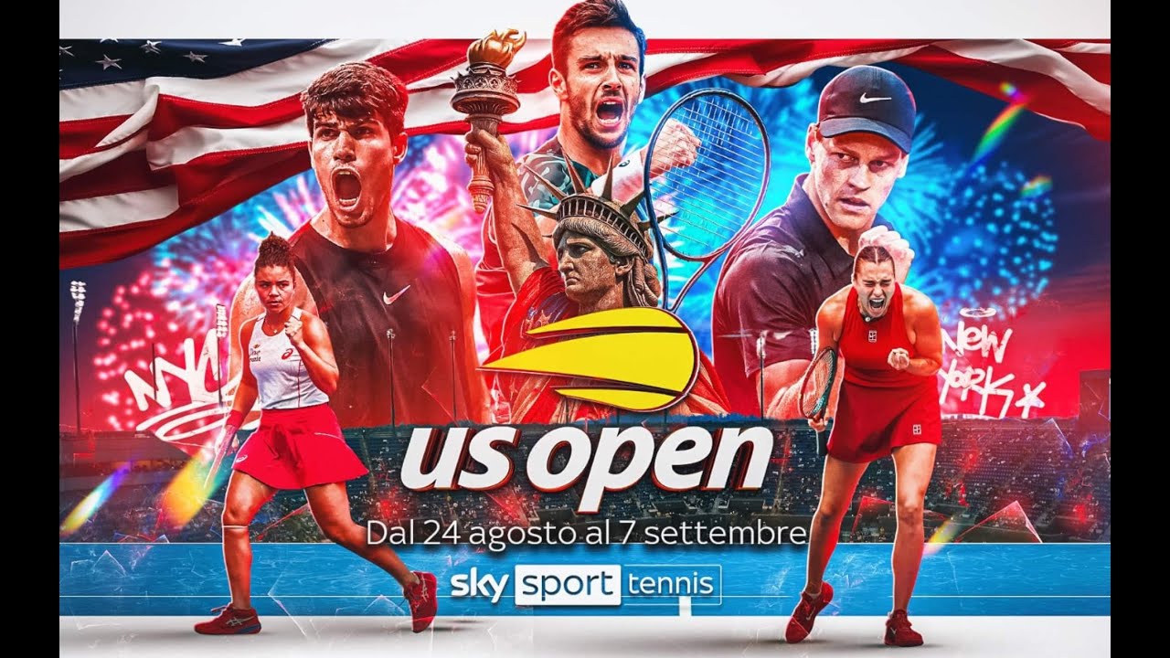 US Open di tennis 2025: con Sky Sport fino a 7 canali in diretta