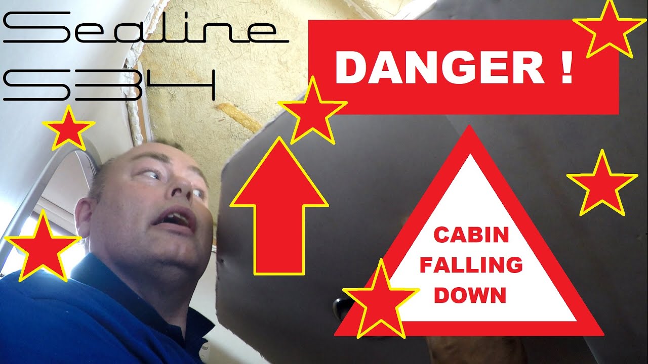 Sealine S34 - Our Mid Cabin Headlining and Ceiling Collapsed!