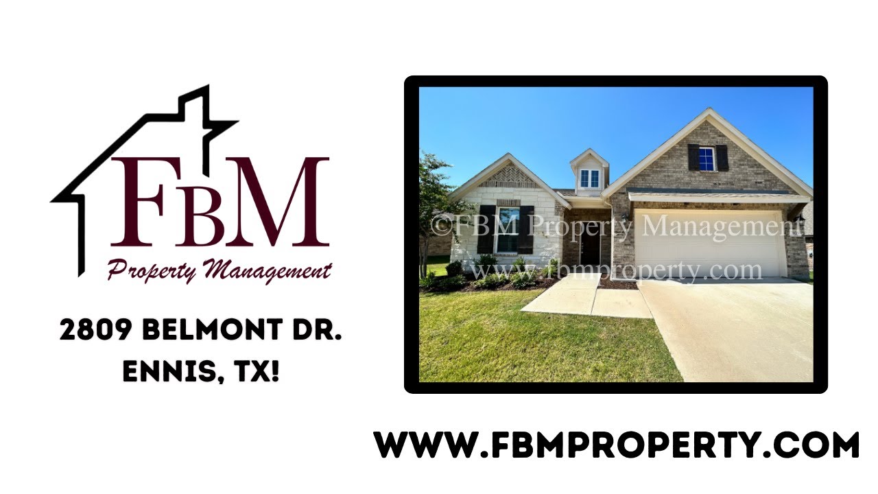 2809 Belmont Dr. - Gorgeous 4 Bedroom, 2 Bathroom Home in Ennis, TX!