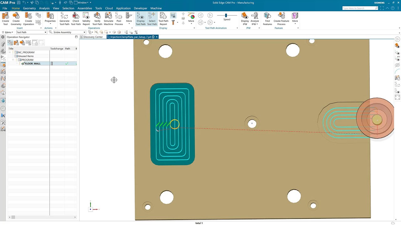 Designcenter Solid Edge CAM Pro: Manually trim a tool path (Part 2)