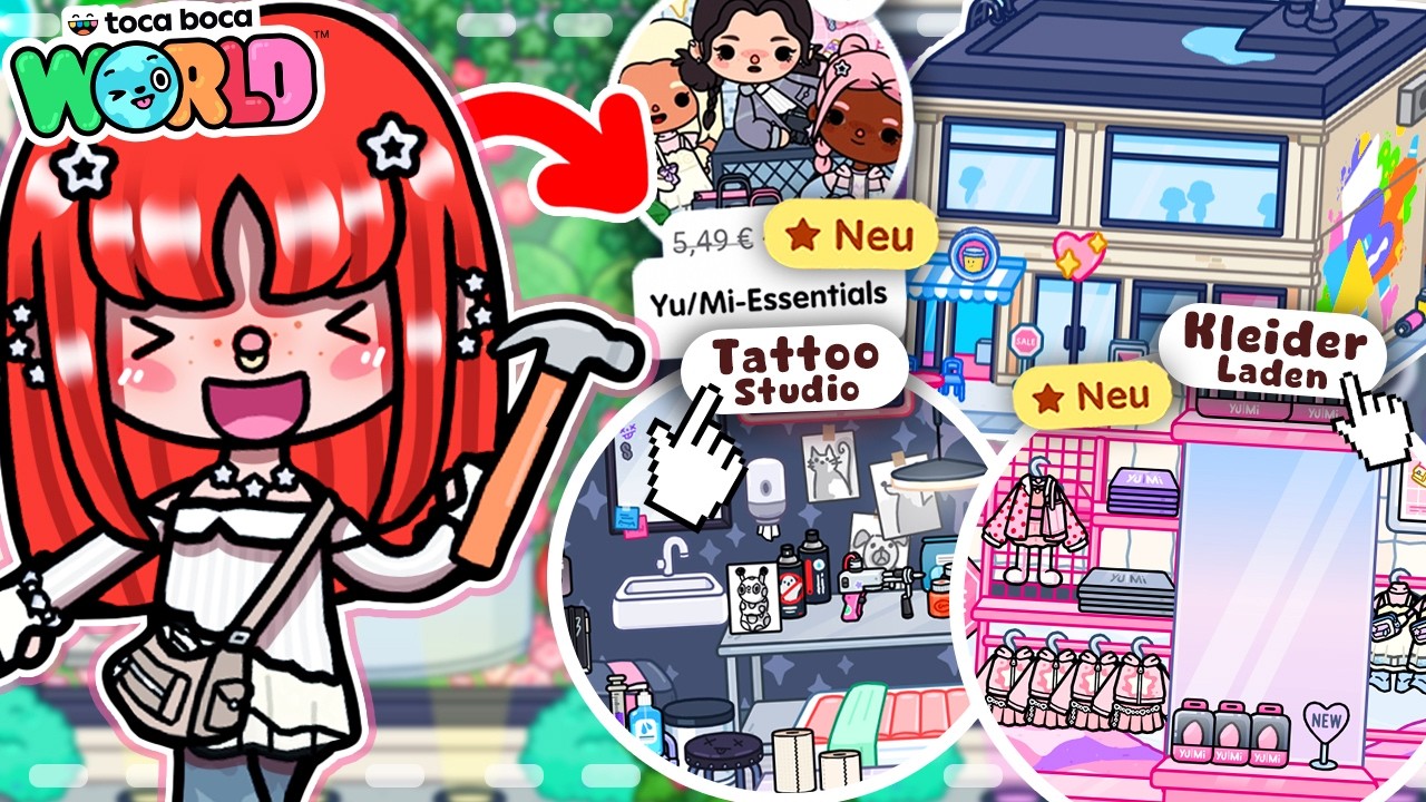 *NEU* ICH BAUE DEN DESIGNERLADEN mit NEUEN MÖBELN & OUTFITS in TOCA BOCA 🛍️ Yu/Mi Essentials