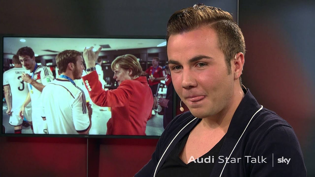 Mario Götze über Angela Merkel's Kabinenbesuch