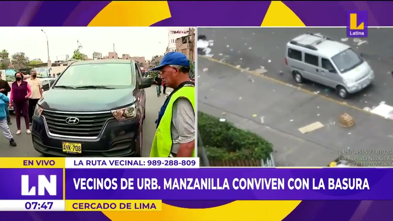 Vecinos de la urbanización Manzanilla conviven con la basura y el desorden en las calles de Lima