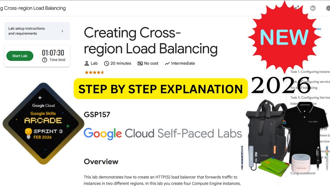 [NEW 2026] Creating Cross-region Load Balancing | Google Arcade Lab Solution | #GSP157