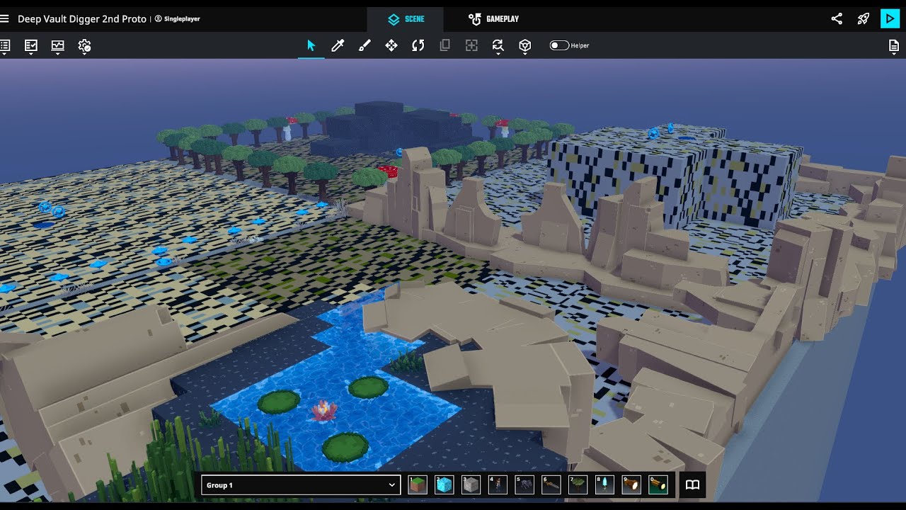 Sandbox The Game Alpha - Deep Vault Digger: Core Game Loop Test