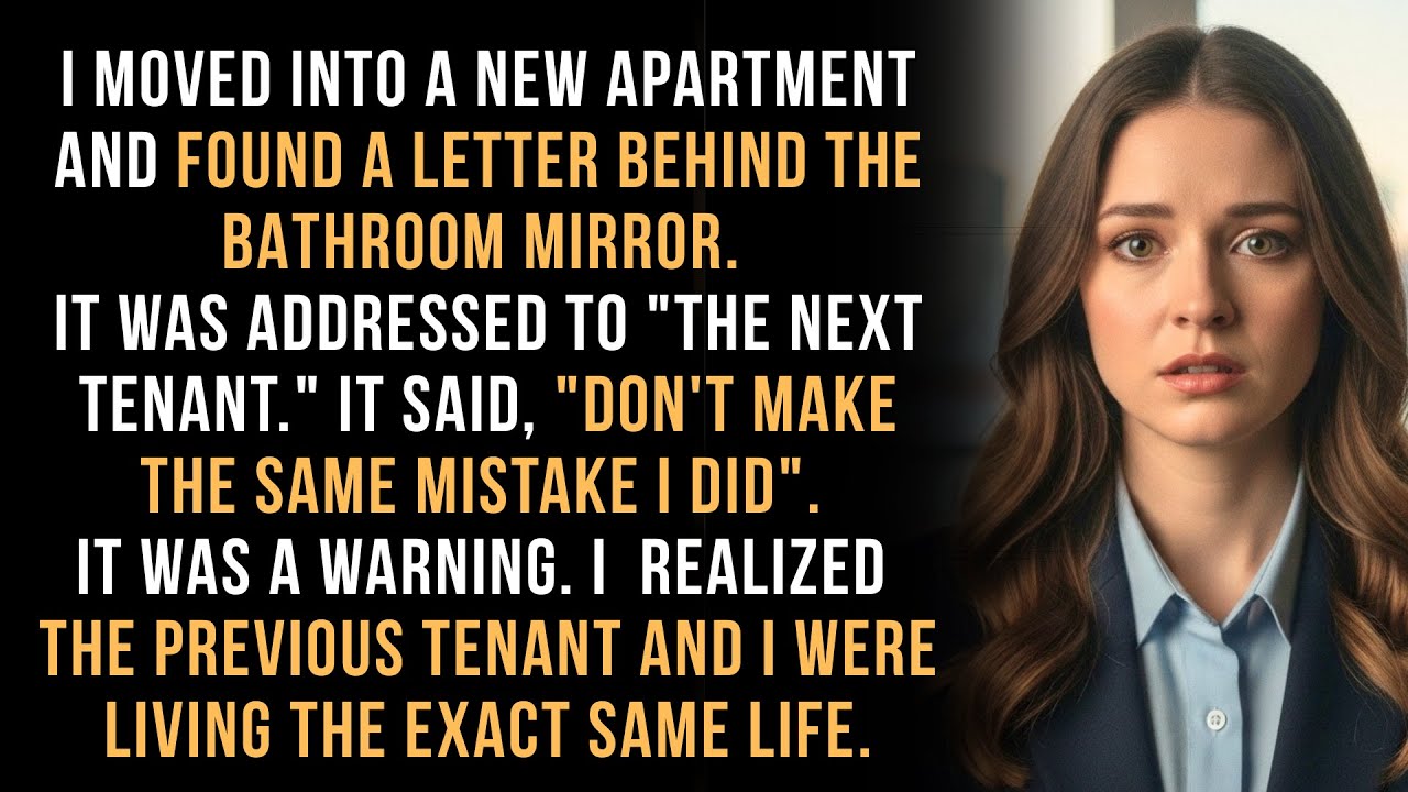 I Found a Letter Behind My Bathroom Mirror. It Said: 