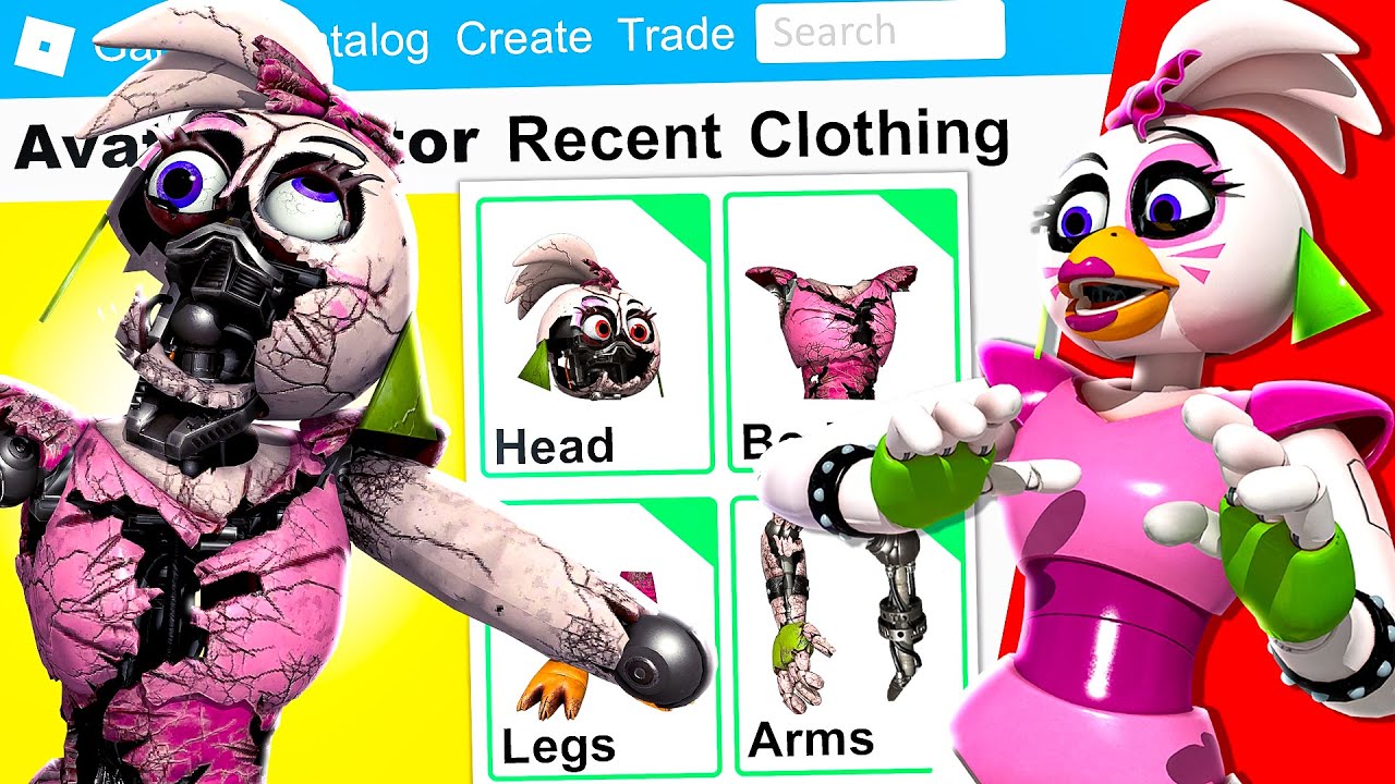 Создание учетной записи RUIN GLAMROCK CHICA в ROBLOX