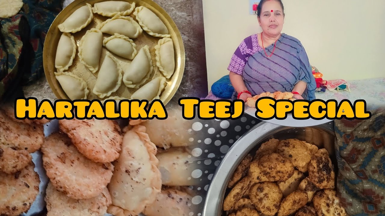 Teej Special Sweets 2025  | Homemade with Mom – Gujiya & Thekua” ✨