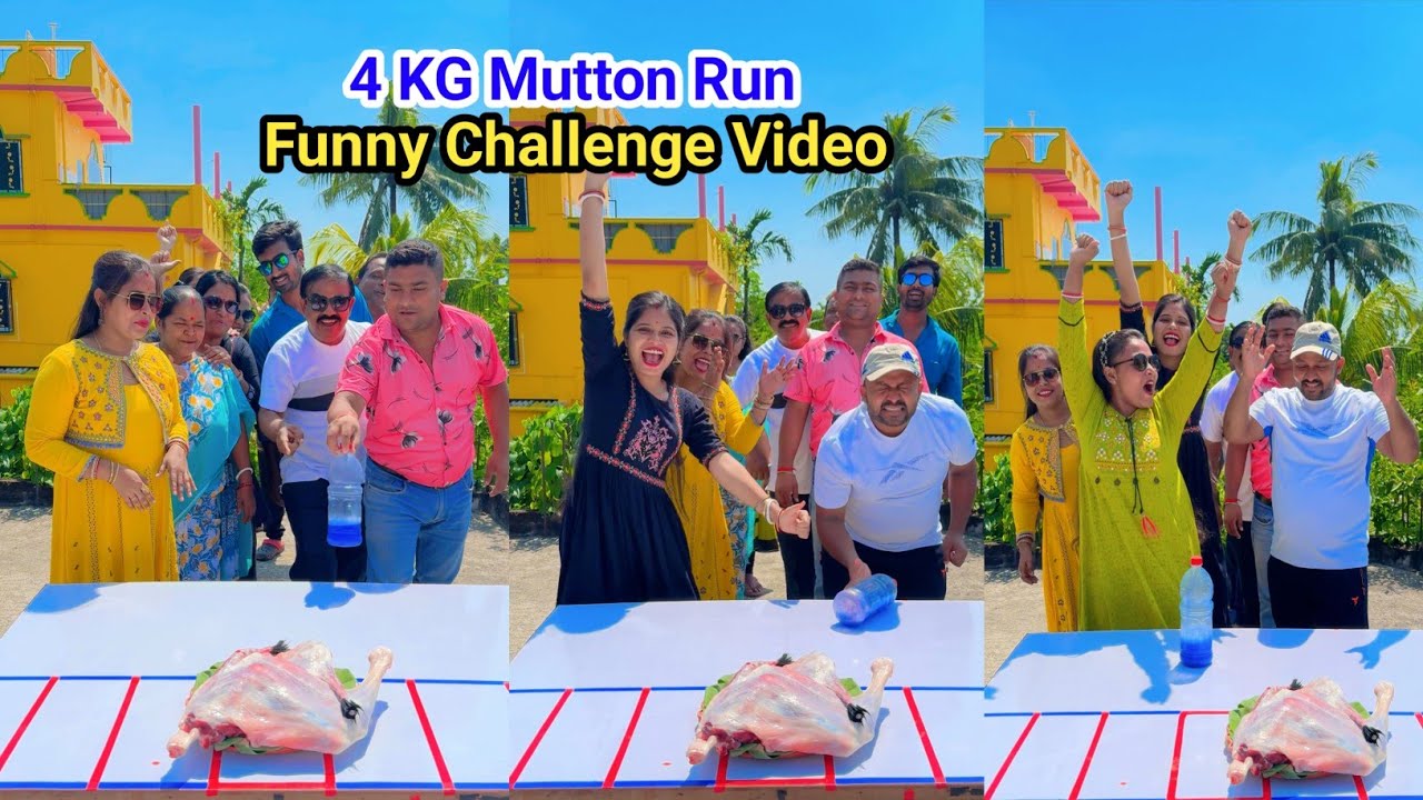 4 KG Full Mutton Run Funny Challenge Video