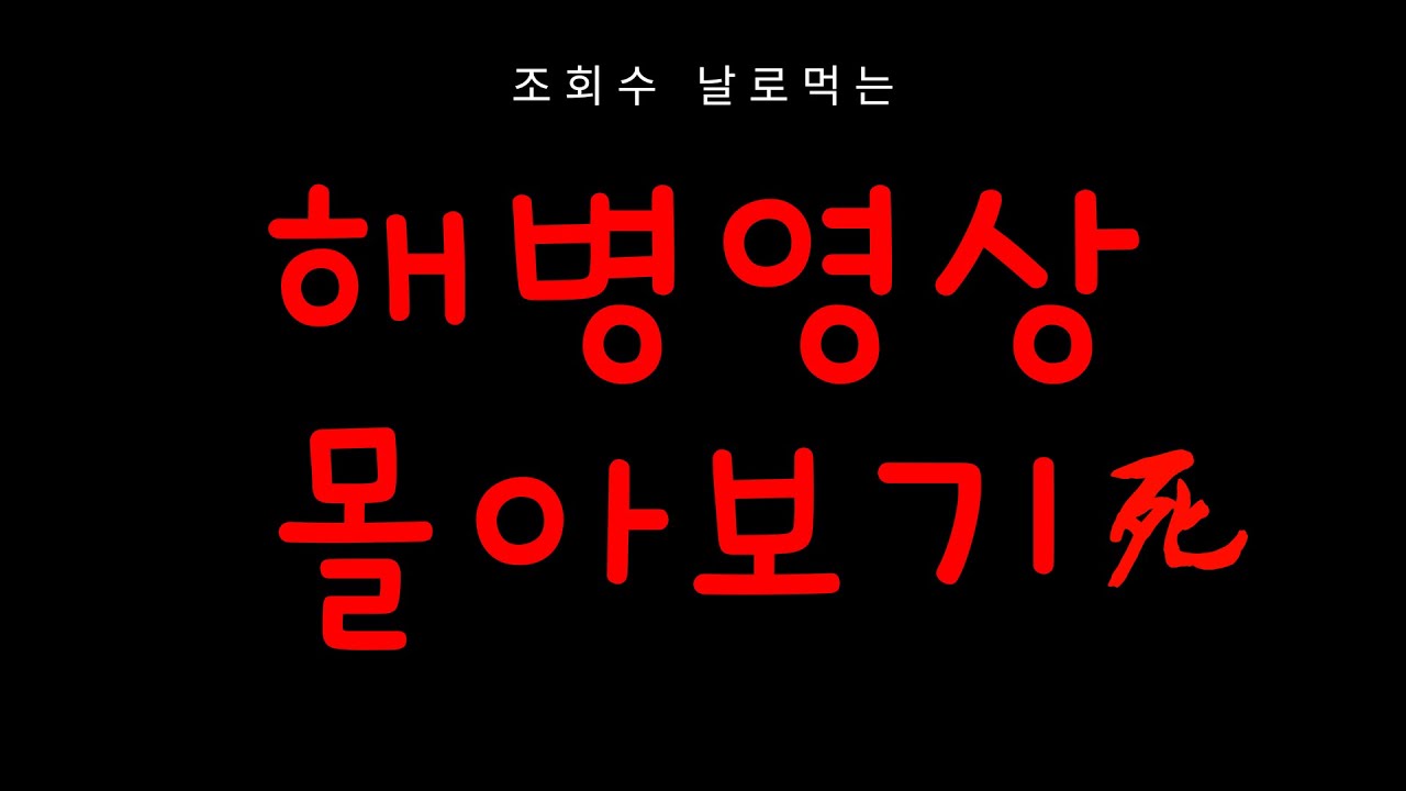 바쁜 백수는 영상볼 겨를이 없다