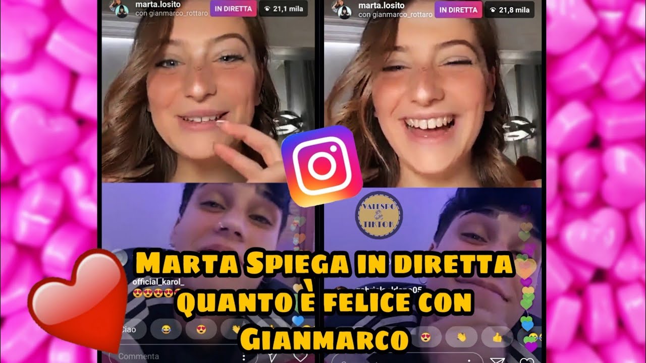 MARTA LOSITO IN DIRETTA SPIEGA QUANTO È FELICE CON GIANMARCO ROTTARO #Martalosito
