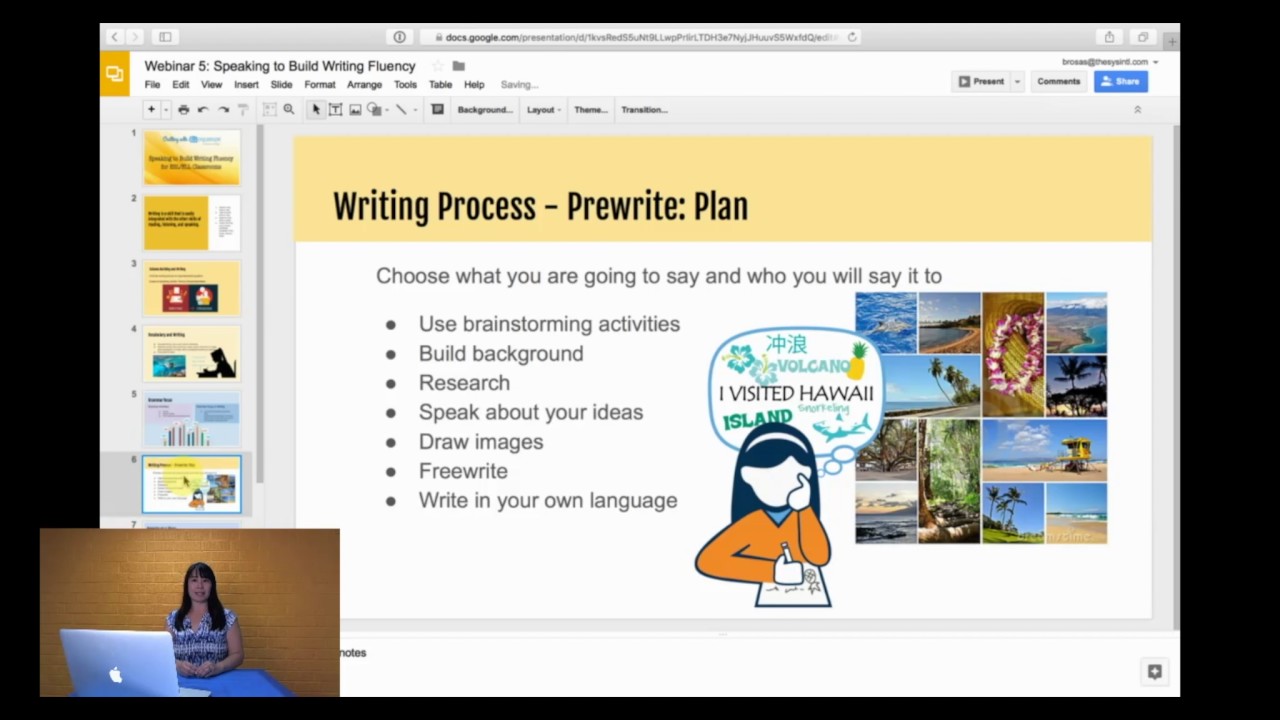 Speaking to Build Writing Fluency